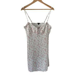 Wild Fable White Pink Floral Spring Flower Mini Sundress Women's Size Large